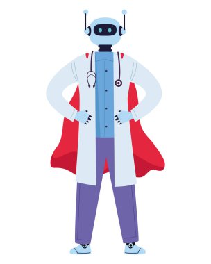 Al doktor süper kahraman ikon çizimi