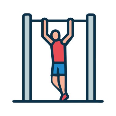 jimnastikçi egzersiz illüstrasyon simgesini göster