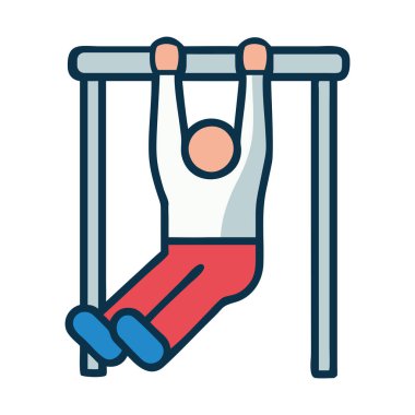 jimnastik adamı bacağını sallıyor resim simgesini kaldırıyor