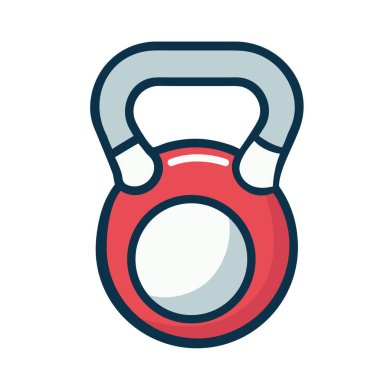 jimnastik kettlebell eğitim illüstrasyon simgesi