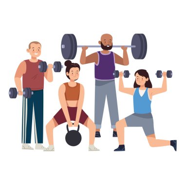 Grup fitness idmanı birlikte.