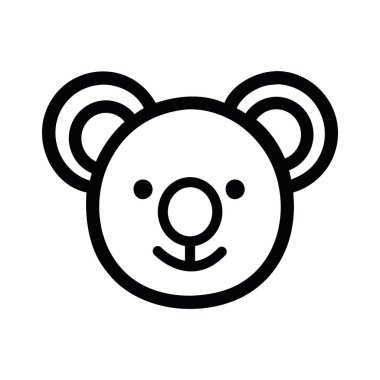 Avusturalya koalası taslak resimle karşı karşıya