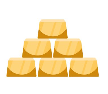 Altın Madenciliği Yığılmış Altın Çubukları Simgesi