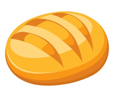 Yuvarlak Ekmek Ekmek Fırını Altın Ekmek Fırını Fırınlanmış Yumuşak Yemek Hamur Hamuru Kahverengi Buğday İkonası Atıştırması