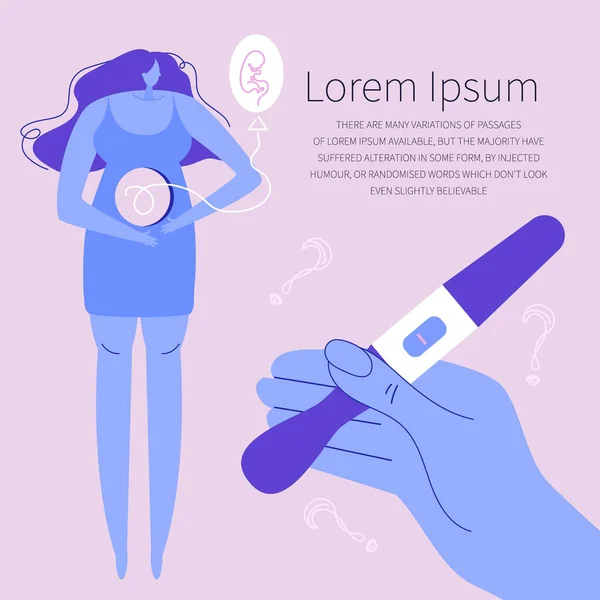 Das Illustrationskonzept Mit Frau Baby Sie Hat Probleme Mit Unfruchtbarkeit — Stockvektor