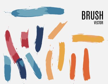 Mürekkep fırçası soyut vuruş koleksiyonu