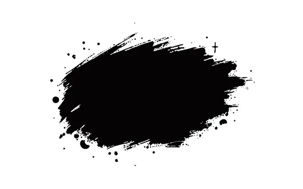 Grunge marka fırça, elle çizilmiş kara etiket. 