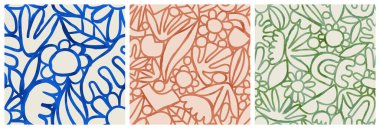 Soyut suluboya çiçek doğası kusursuz desen çizimi. Modern el çizimi çiçek resmi, bahar akrilik boya çizimi arka plan. Yeşil renk çiçekler duvar kağıdı baskısı.