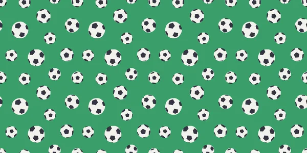 Ballon Football Motif Sans Couture Sport Élément Fond Équipement Football — Image vectorielle