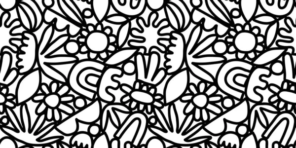 Abstraktes Aquarell Blume Natur Kunst Nahtlose Musterillustration Moderne Handgezeichnete Florale — Stockvektor