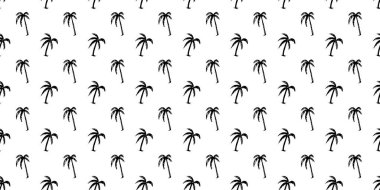 El çizimi palmiye ağacı desensiz çizimi. Siyah ve beyaz Hawaii baskısı, yaz tatili geçmişi klasik sanat tarzında. Tropikal bitki duvar kağıdı dokusu.