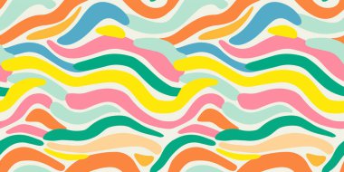 Renkli çizgiler, kusursuz desenler. Yaratıcı minimalist tarz sanat geçmişi, temel şekilli moda tasarımı. Modern soyut renk arkaplanı.