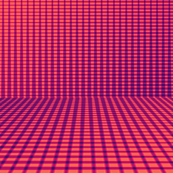 三维透视格子布 格子布条纹线条背景 — 图库照片