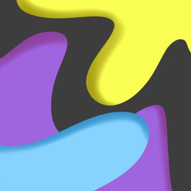 Abstract Colorful 3D Curved Shape Paper Cut Layers Style Graphic Wallpaper Background, Abstract Light Colored Design for Posters Advertising Banner Brochure