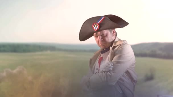 拿破仑 波拿巴 18世纪战场上的军事领导人 — 图库视频影像