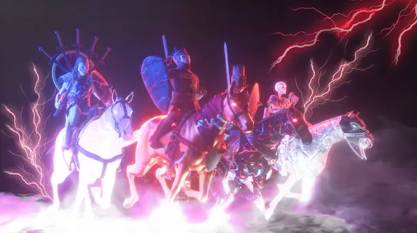 stock image The Four Horsemen Apocalypse render 3d 