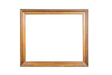 Beyaz arkaplanda dekoratif oymalı Kenarlık ile süslenmiş Altın Resim Çerçevesi