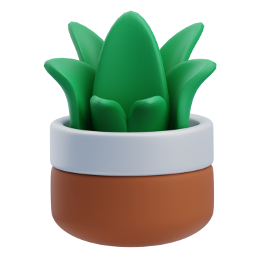 Masa için 3B dekoratif sulu saksı bitkisi