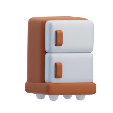 3D Modern Ev Kapısı Çift Kapılı Buzdolabı Simgesi