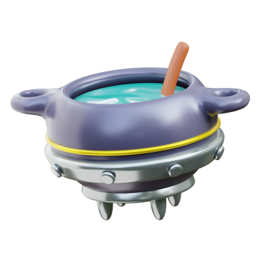 Yüzen Kazan 3B Oyun Varlığı