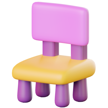 Renkli 3D Çocuk Sınıfı Sandalyesi