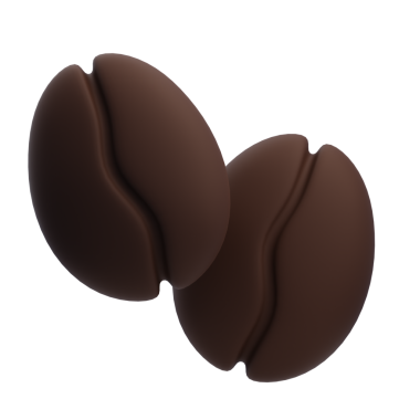 Kahve Dükkanı için 3D Gerçekçi Kahve Fasulyesi