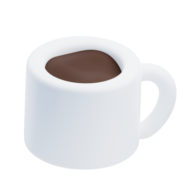 Modern kahve dükkanı için 3 boyutlu kahve kupası.