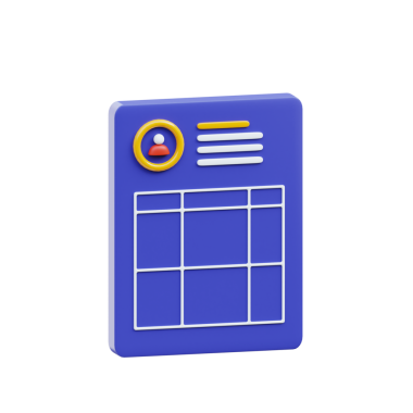 İş için 3B Profesyonel Özgeçmiş Düzeni