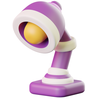 Okul Çalışmaları İçin 3D Mor Masa Lambası