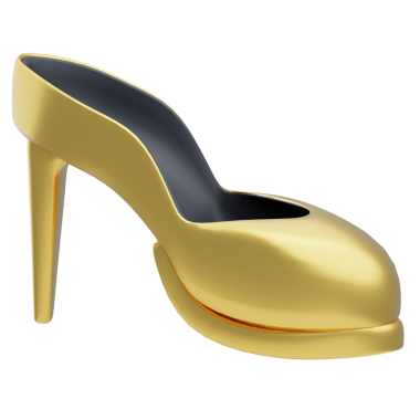 Altın 3D Stiletto Yüksek Topuklar Zarif Moda