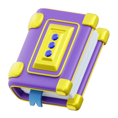 Sihirli Heceleme kitabı 3B Fantezi Oyun Varlığı