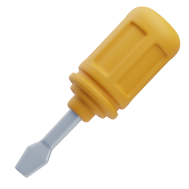 3B Yapı Düz Başlı Tornavida İllüstrasyonu