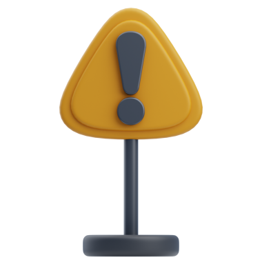 Güvenlik için 3B İnşaat Uyarısı İşareti