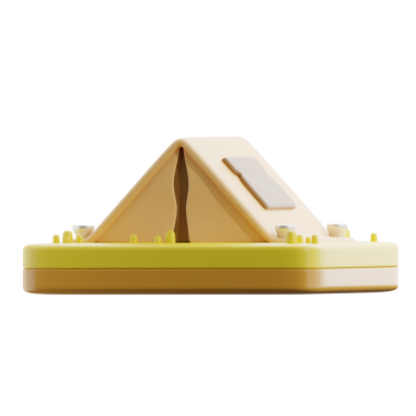 Düz Yüzeyde 3D Sonbahar Kamp Çadırı