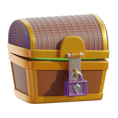 3 Boyutlu Fantezi Hazine Sandığı Kilitli Macera