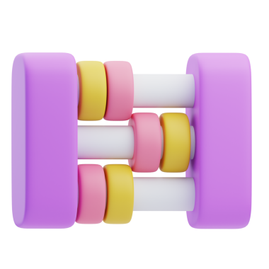 3D Renkli Bebek Abaküs Oyuncak Öğrenme Aracı