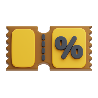 3D Market İndirimi Kupon Simgesi