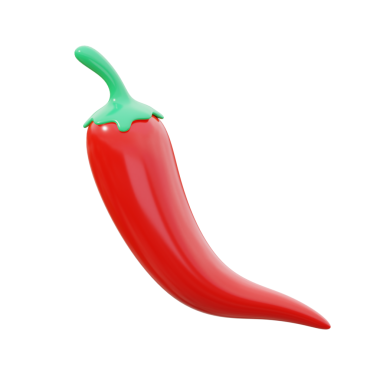 3D İspanyol Acı Biber Çizimi