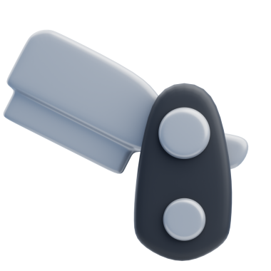 3D Modern Berber Kuaförü Bıçak İllüstrasyonu