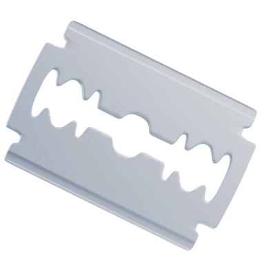 3D Klasik Berber Dükkanı Ustura Bıçağı