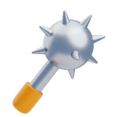 3D Çivili Mace Dövüş Sanatları Silahları