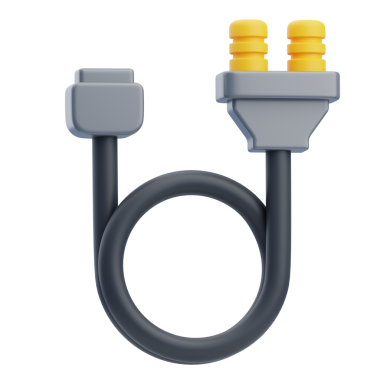 3D Elektriksel Uzantı Kablo Simgesi Tasarımı