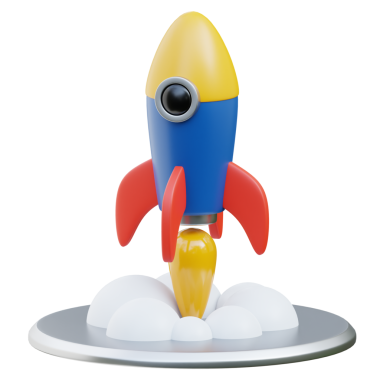 İş Kuruluşları için 3B Roket Fırlatma Simgesi