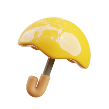 Sarı Mantar şekilli 3 boyutlu Şemsiye Tasarımı UK