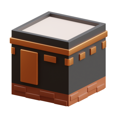 3D İslami Kabe İllüstrasyon Modeli