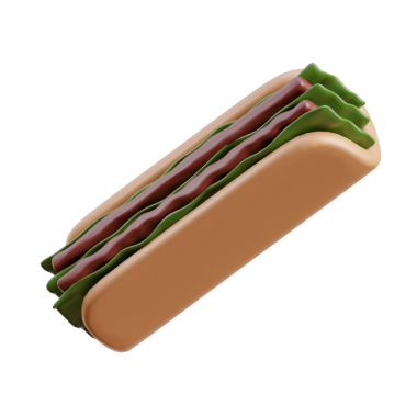 3D Emirati Shawarma Dijital Sanat İllüstrasyonu