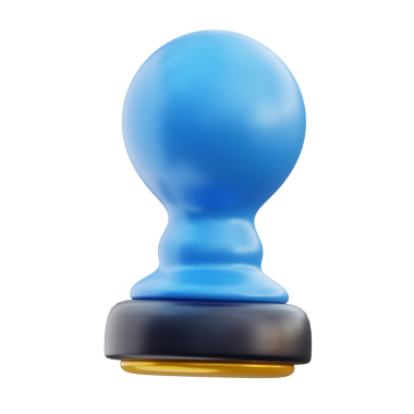 3B İş Onayı Kauçuk Damgası Simgesi