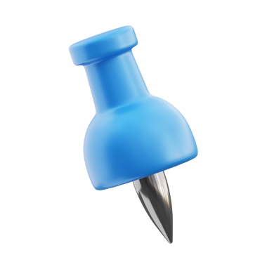 İş Grafikleri için 3B Mavi Pin Simgesi