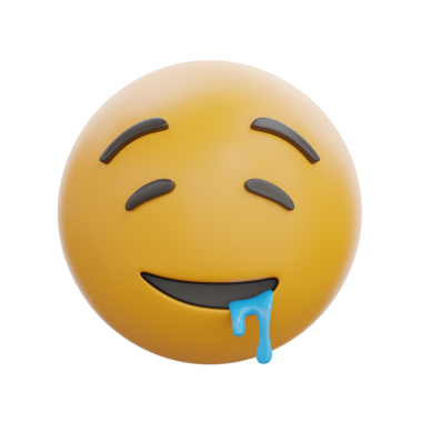 3 Boyutlu Salyalı Emoji İfade Simgesi