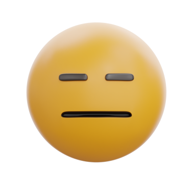 3B Tarafsız İfade Emoji Yüz Simgesi